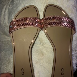 sandal with a block heel
